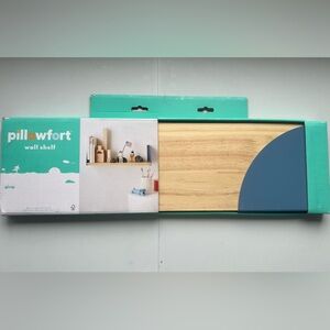 Wood Kids' Shelf with Metal Brackets Blue - Pillowfort™